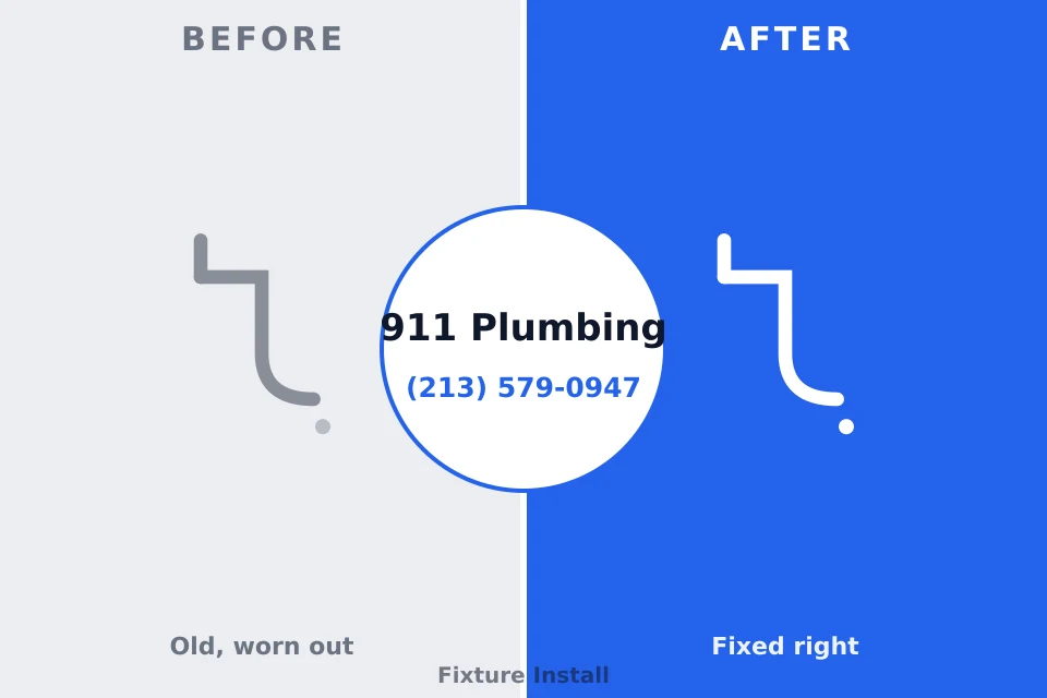 Before and after: plumbing repair Lakes of the North, MI